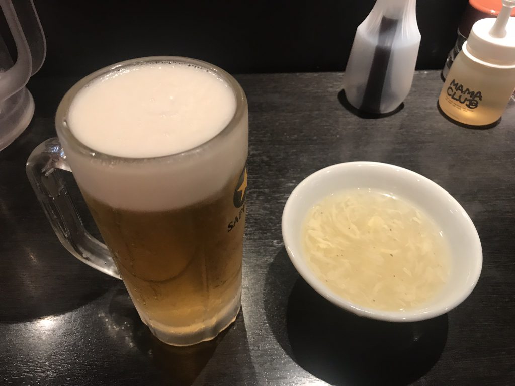 中生と玉子スープ